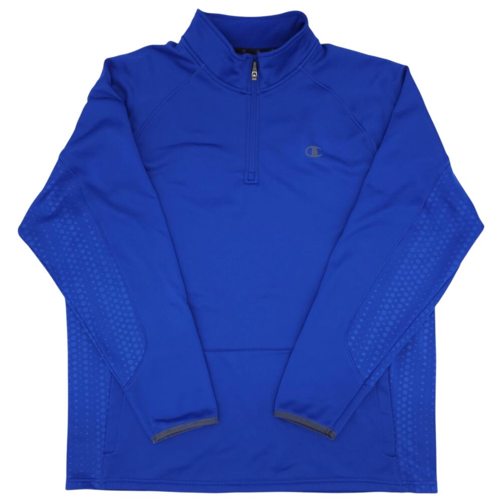 Champion Pullover Mens XL Blue 1/4 Zip Fleece Cold Weather Gear Duofold Tech